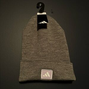 New Adidas Originals Light Grey Beanie Hat Womens
